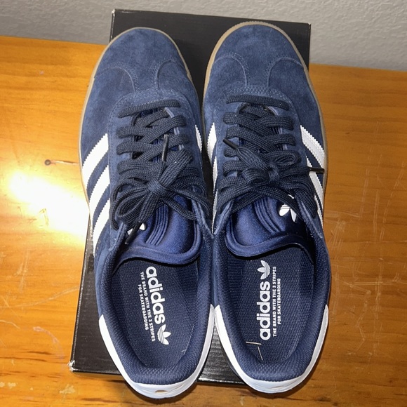 Adidas Gazelle ADV Skate shoes navy suede gum sole, H04905, men’s US 11 - Picture 5 of 7